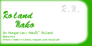 roland mako business card